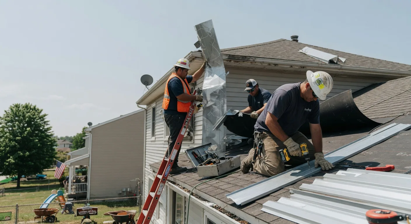 Storm Damage Metal Roof Repair in Rockland, MI